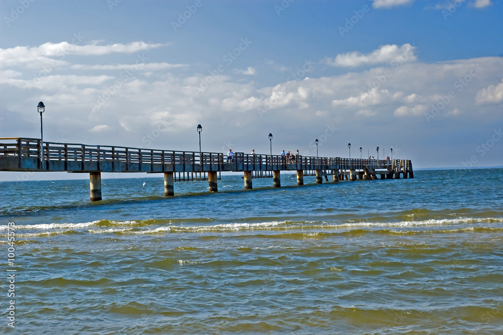 Beautiful landscape seaside and pier at Baltic sea Beautiful landscape seaside and pier at Baltic sea