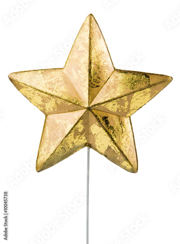 Christmas star decoration isolated on white background