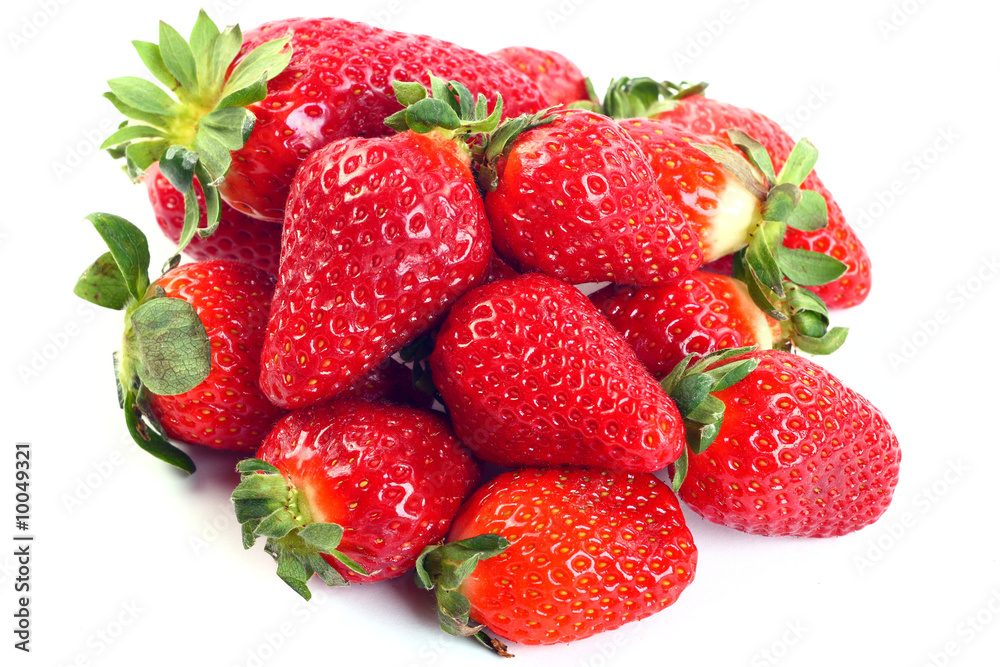 Isolated fruits - Strawberries on white background Isolated fruits - Strawberries on white background