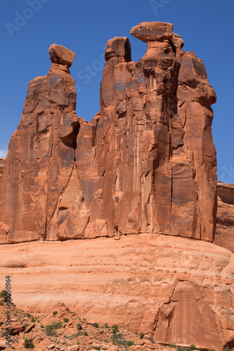 Panorama im Arches National Park mit den Three Gossips