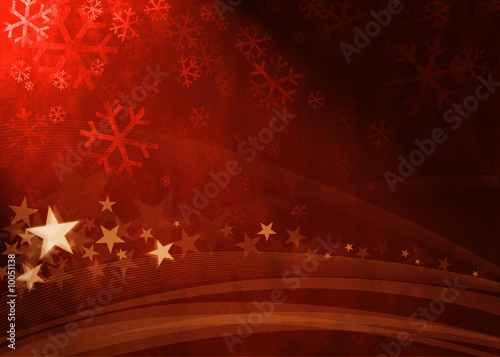 Ray light on Christmas snow