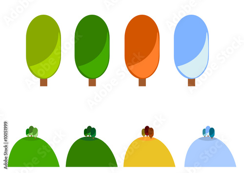 Season Trees Vector