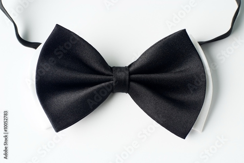 Mens black and white necktie