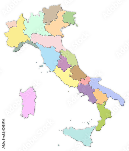 Italia suddivisa in regioni