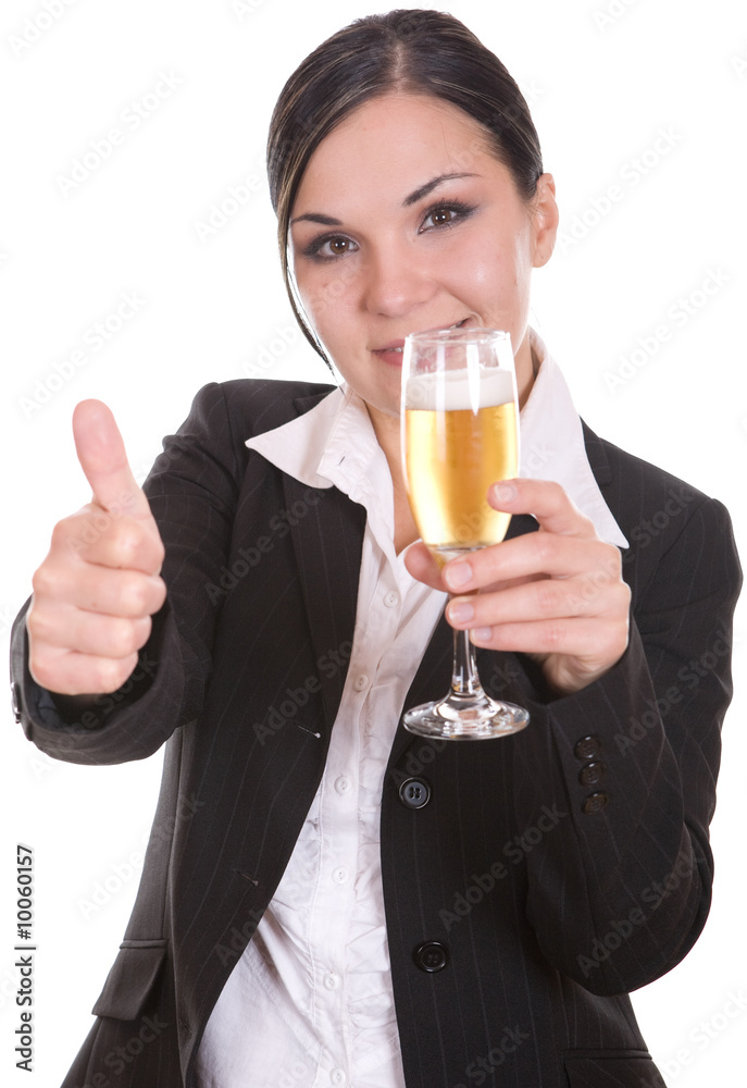 happy businesswoman isolated on white background happy businesswoman isolated on white background