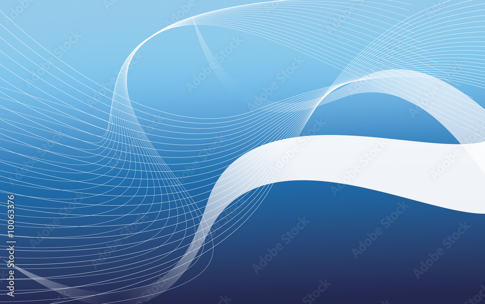 Abstrait lignes et rubans blanc sur fond bleu Abstrait lignes et rubans blanc sur fond bleu