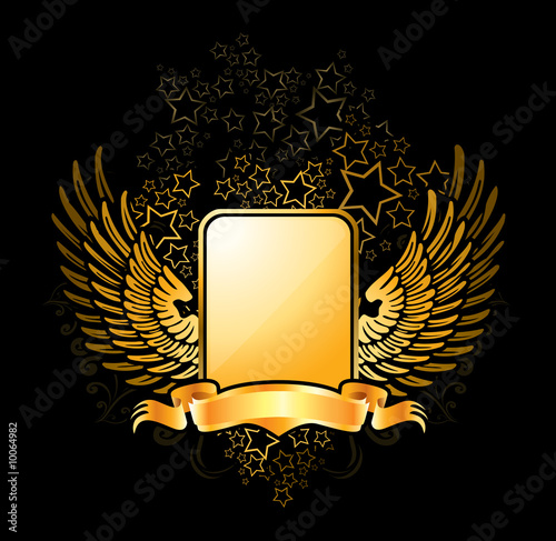 golden wings shield banner