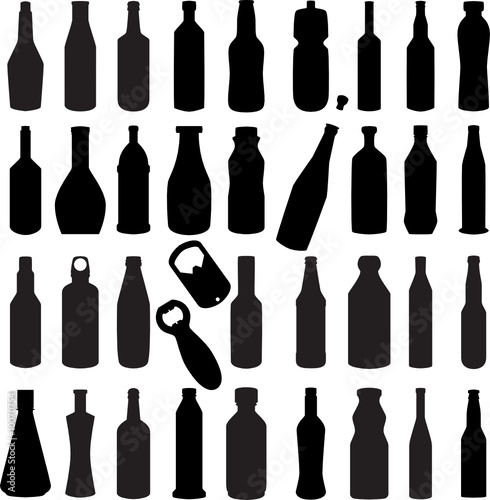 bottle silhouette vector