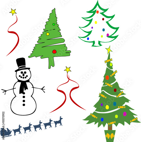 Vector Christmas elements