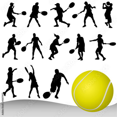 tennis player vector