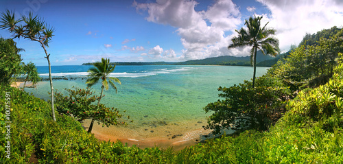 Paradise Beach in Kauai Hawaii With Turquoise Water photo