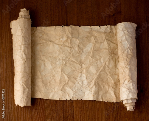 Foto Roll of an ancient paper