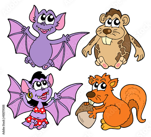 Various cute small animals collection
