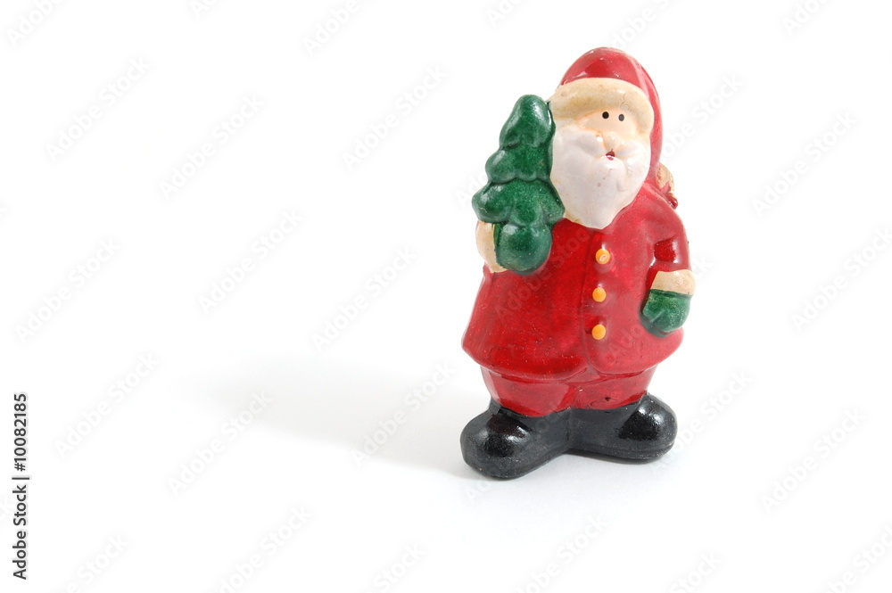 santa claus on xmas isolated on white background santa claus on xmas isolated on white background