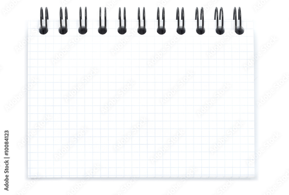 Spiral notebook isolated with clipping path over white Spiral notebook isolated with clipping path over white