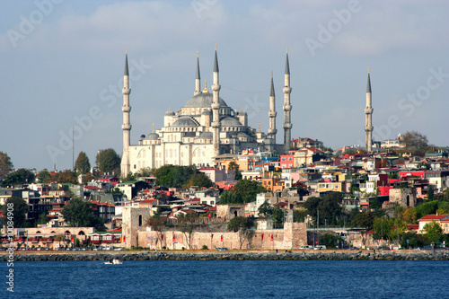 A view from istanbul-mosque and bosphorus