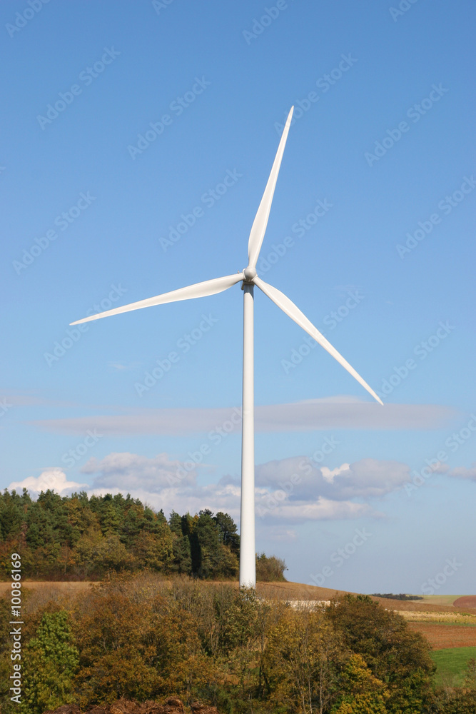 wind mill on blue sky during the autumn