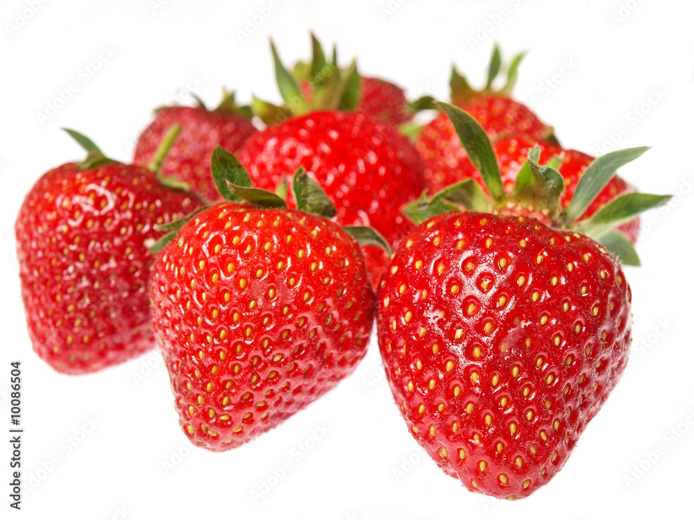 Fresh and tasty strawberries isolated on white background Fresh and tasty strawberries isolated on white background