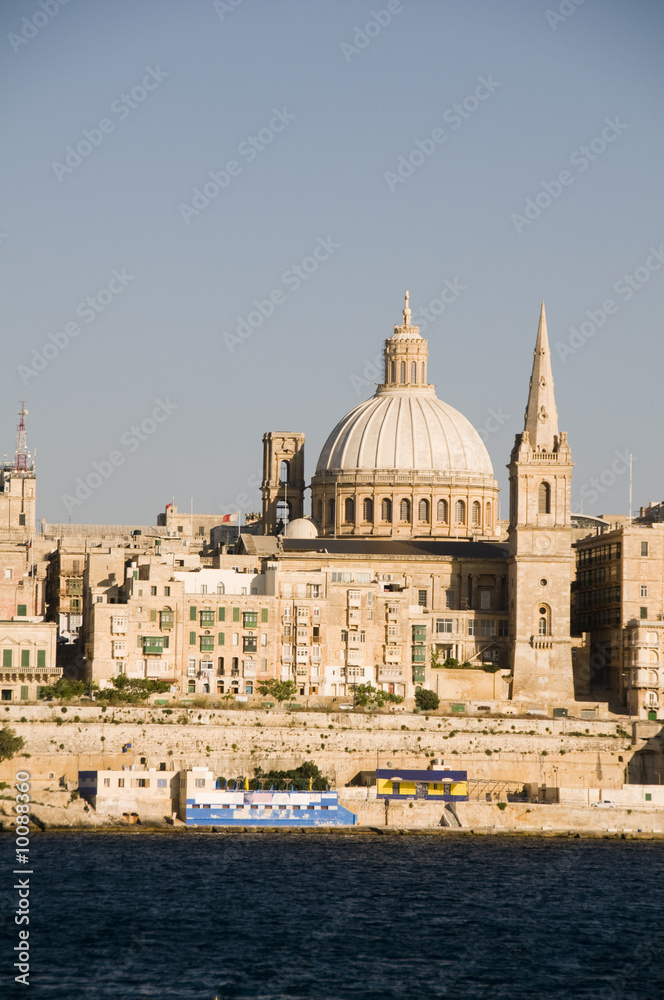 grand harbor  st. john's cathedral  palace valletta malta