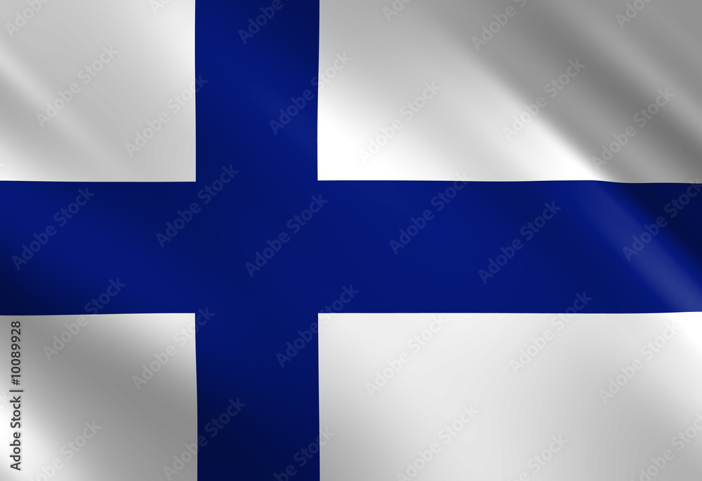Flag of finland waving in the wind Flag of finland waving in the wind