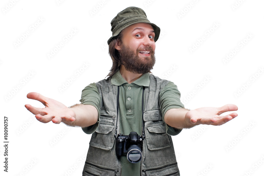 Fototapeta premium Photographer tourist - hug