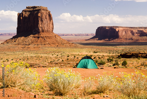 tent camping in Monument Valley