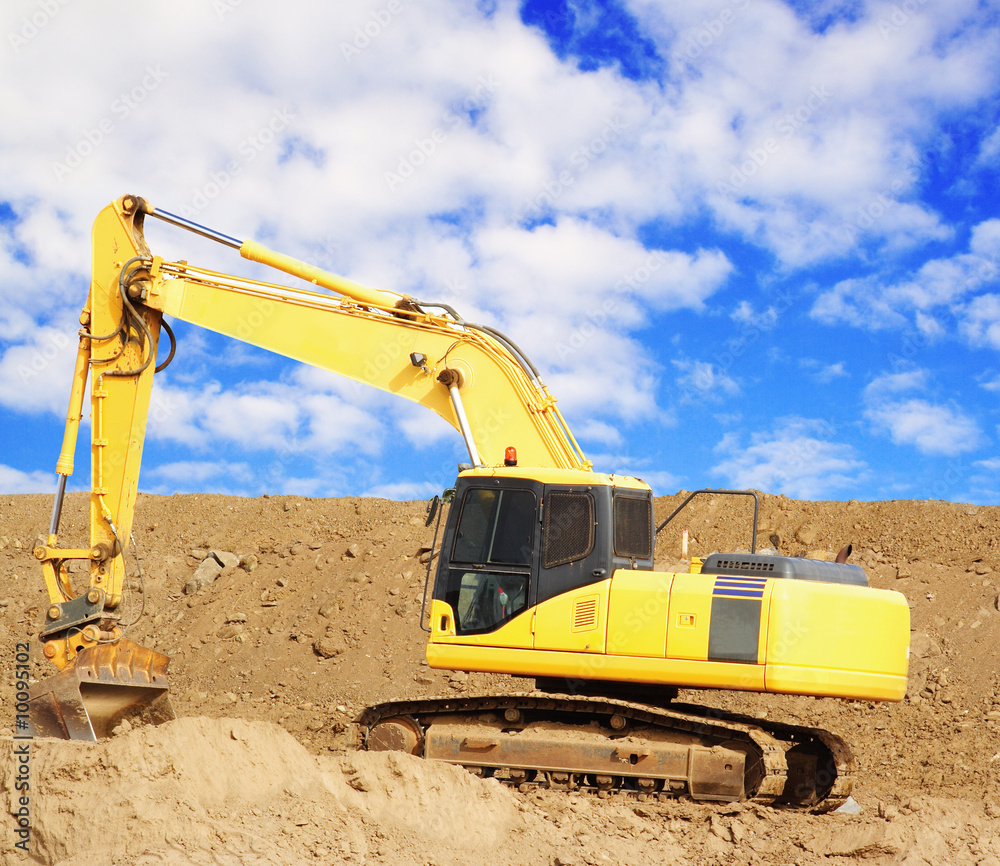 Yellow earthmover