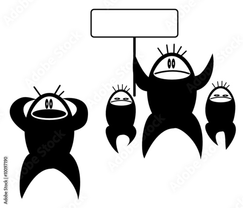 abstract cartoon illustration of troubles