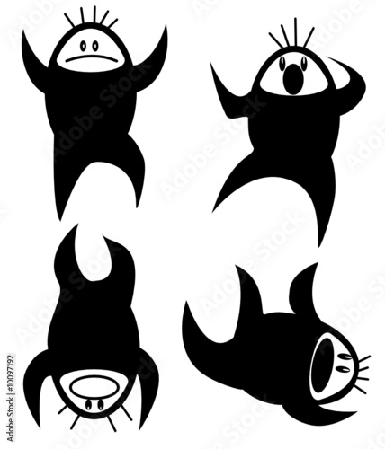 abstract cartoon illustration of troubles