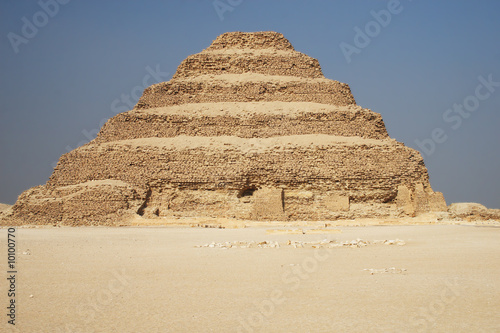 Ancient step pyramid of Djoser  Zoser  in Egypt  near Cairo