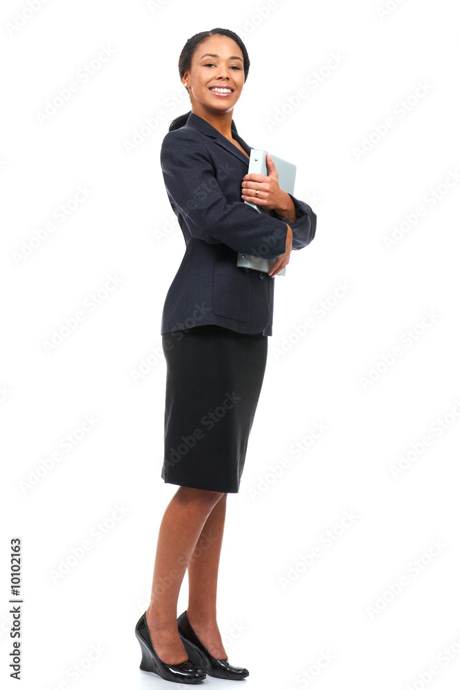 Smiling business woman. Isolated over white background. Smiling business woman. Isolated over white background.