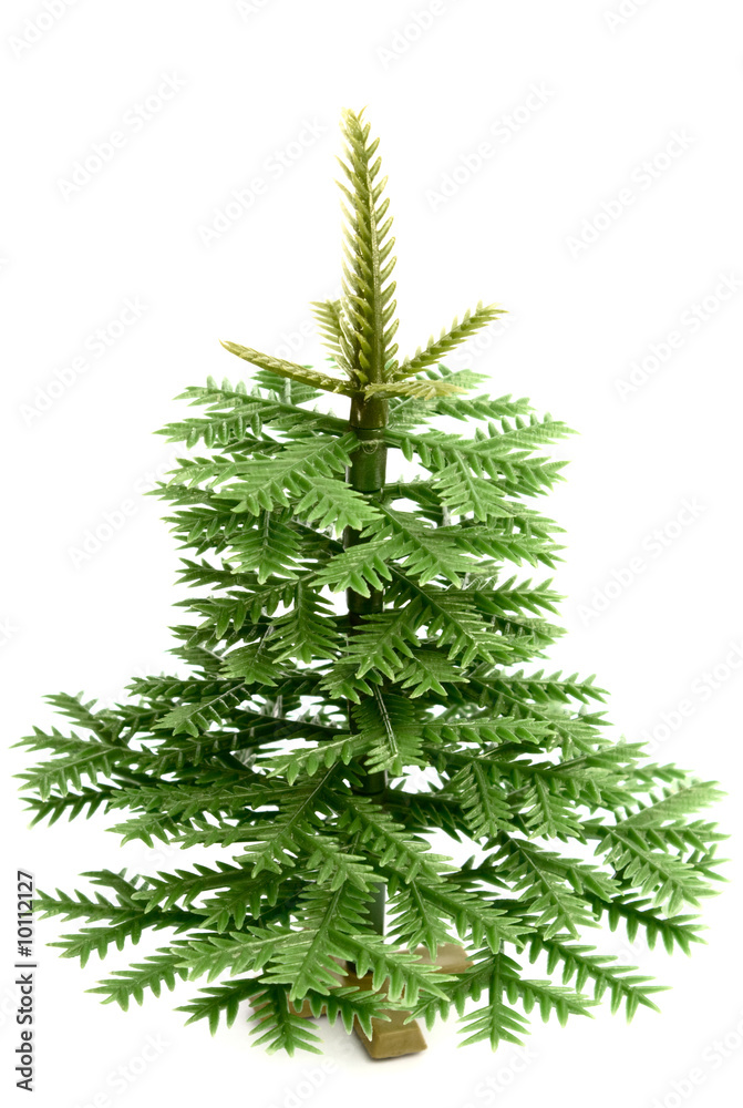 Plastic fur-tree on a white background isolated Plastic fur-tree on a white background isolated