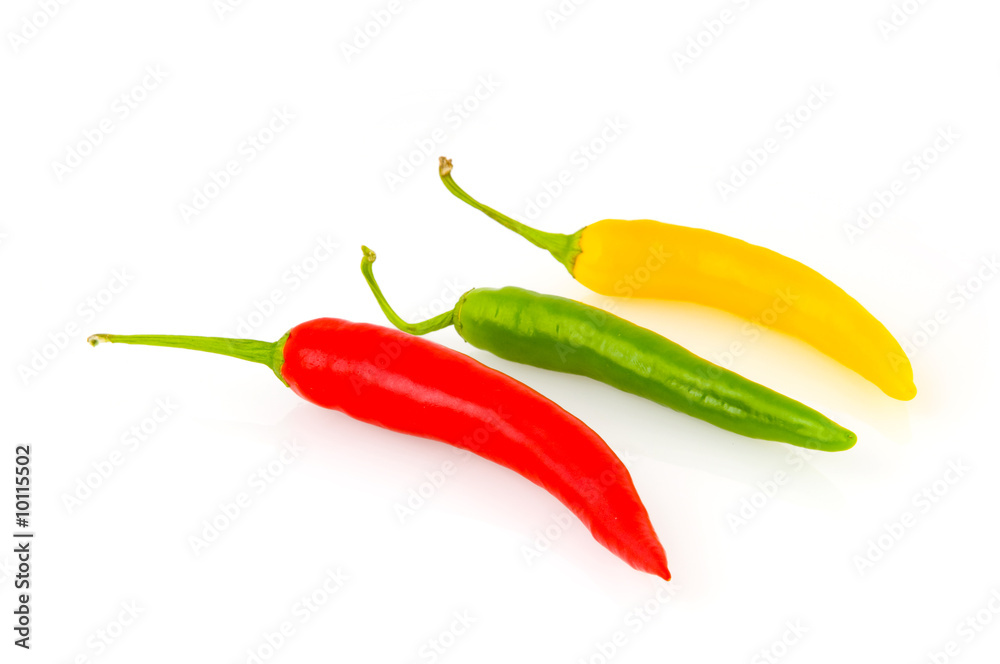 Hot pepper mix in red yellow and green