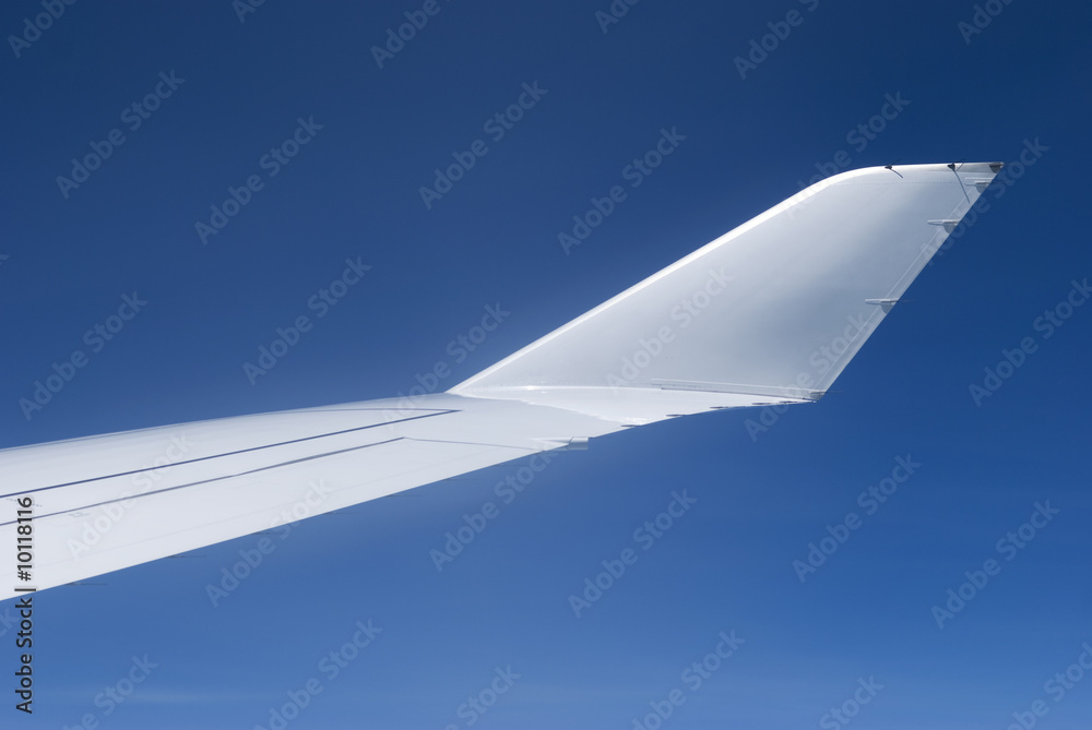 Wingtip with wing-let of passenger airplane Wingtip with wing-let of passenger airplane