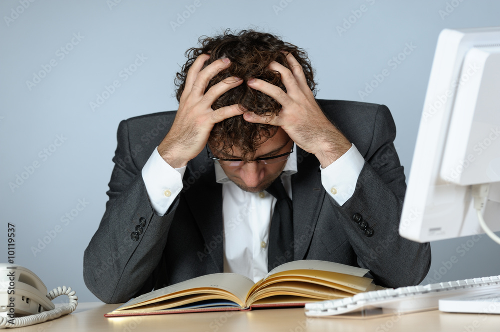 Troubled businessman