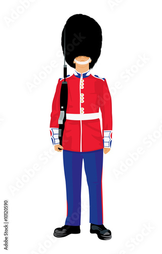 vector image of beefeater isolated on white photo