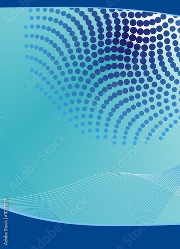 Afiche Azul con perspectiva
