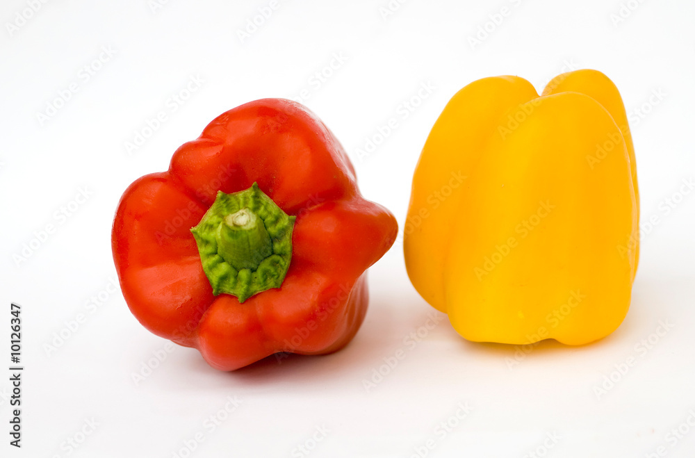 Colorful peppers isolated on white background Colorful peppers isolated on white background