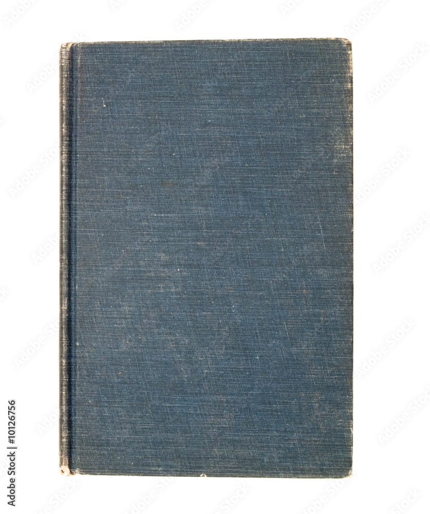 Isolated on white, old blue hardcover book Isolated on white, old blue hardcover book