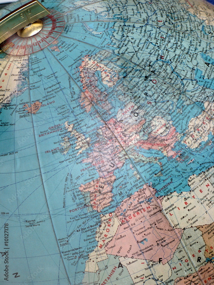 Obraz premium Europe sur un planisphère.