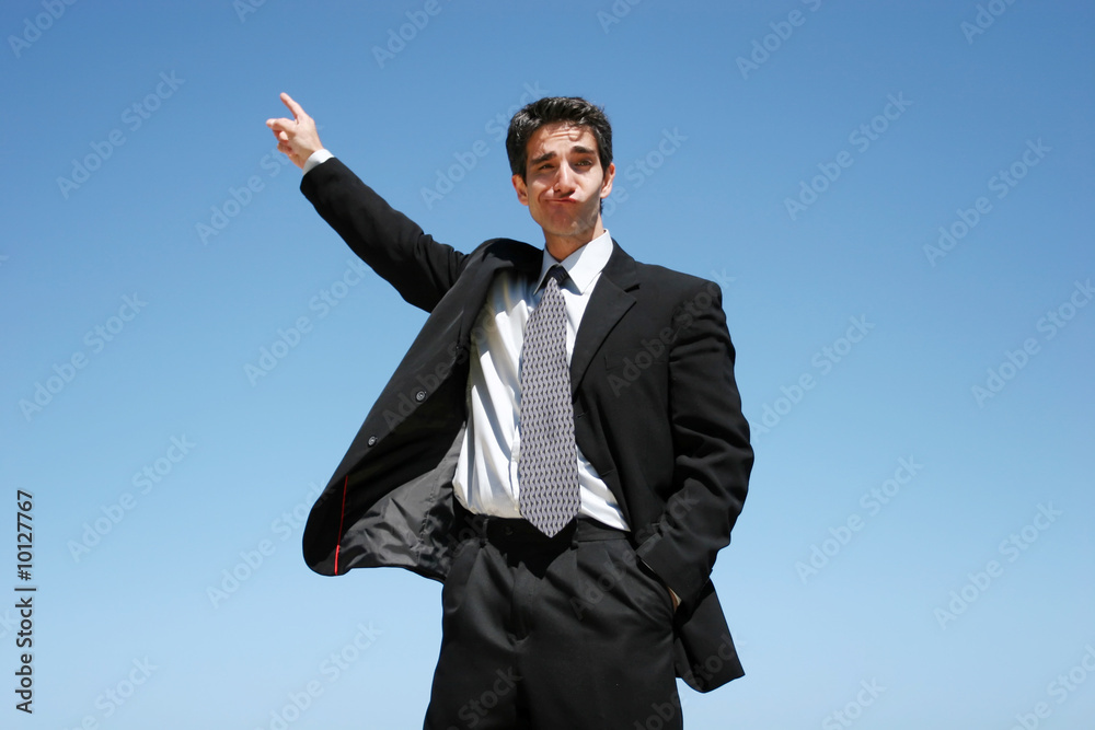 Successful businessman showing confidence Successful businessman showing confidence