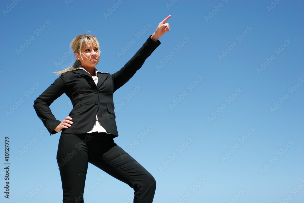 Successful businesswoman in dark suit Successful businesswoman in dark suit