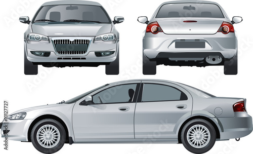 Vector illustration GAZ Volga Siber