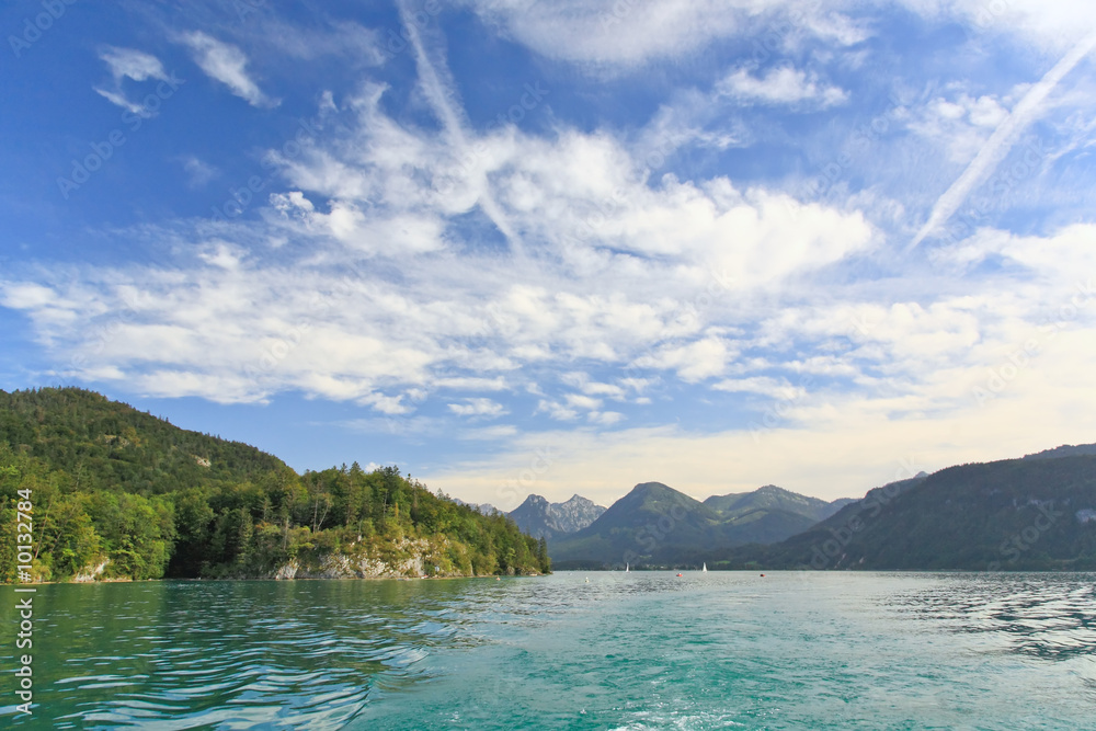 The beautiful countryside around Lake Wolfgang The beautiful countryside around Lake Wolfgang