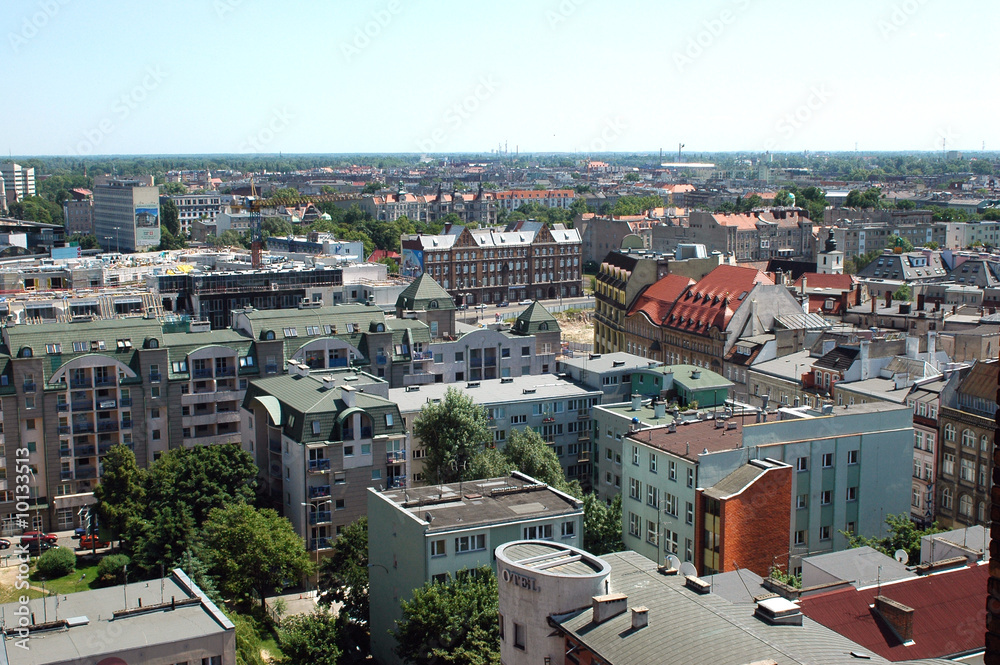 Poland, Wroclaw - beautiful cityscape with blue sky