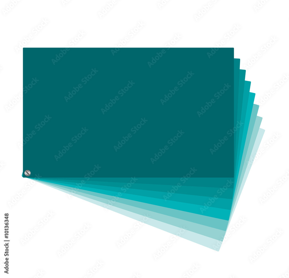 nuancier avec les variations de la couleur vert-bleue nuancier avec les variations de la couleur vert-bleue