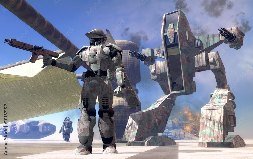 Naklejka premium desert war