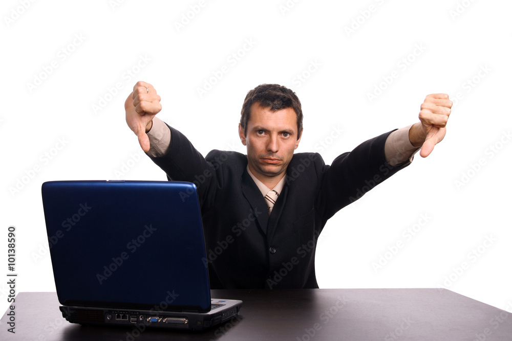 businessman over white studio background businessman over white studio background