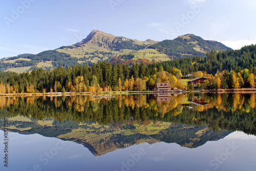 Lake and mountains at Schwarzsee - Kitzbuhel Austria