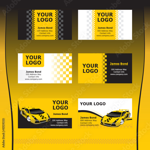 Taxi Service Business Cards